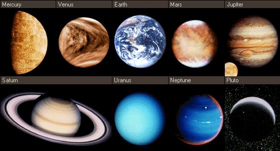 pictures of planets. The names of planets in the