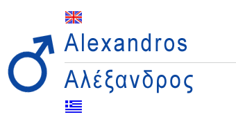 Alexandros or Aleksandros greek name