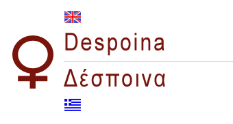 Greek female name Despoina