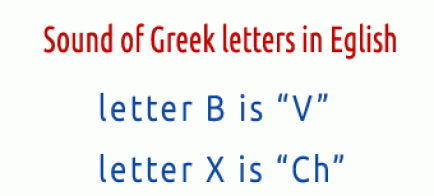 Greek names starting with B or X